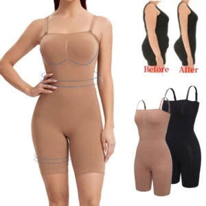 Seamless Bodysuit Women Shapewear Butt Lifting Tummy Sheath Thigh Slimmer Over Bust Compression Body Shaper Postpartum Underwear