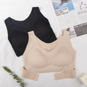 Women's Posture Correction Bras Seamless Wireless Push Up Bralette with Cross Back Support Female Lingerie