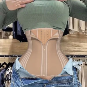 Colombiana Corset Waistcoat Steel Rib Buckle Zipper Shaping Waistband/ Waist Trainer Reducing and Shaping Girdles for Women
