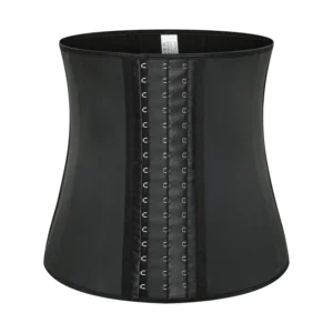 Women 9-Steel-Bone 100% Latex Rubber Girdle Waist Trainer Corsets Hourglass Body Shaper Long Torso Waist Cincher Weight Loss